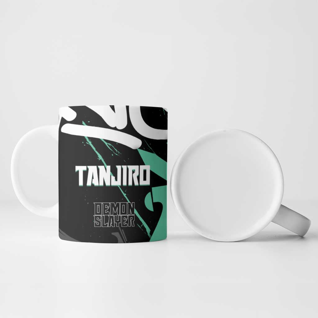 Kamado Tanjiro Demon Slayer Ceramic Mug Black Graffiti Anime Graphic