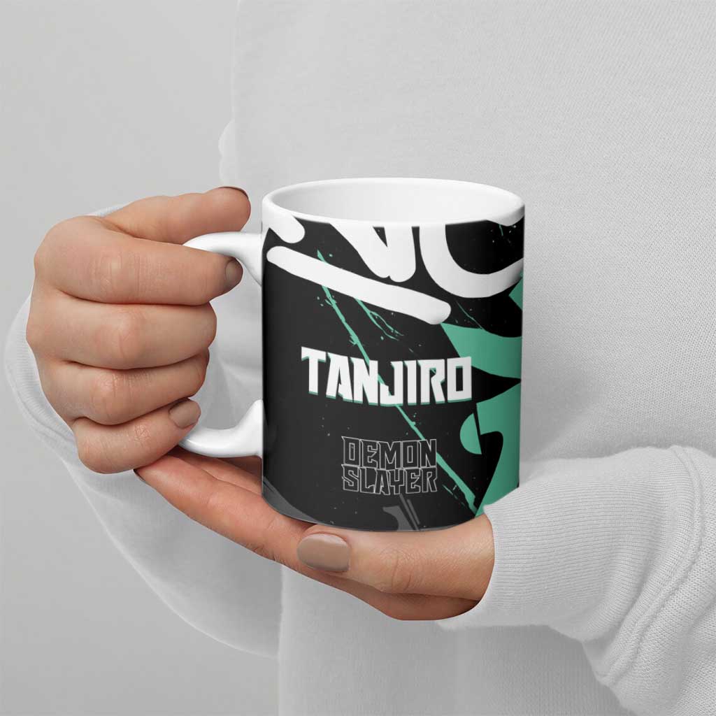 Kamado Tanjiro Demon Slayer Ceramic Mug Black Graffiti Anime Graphic