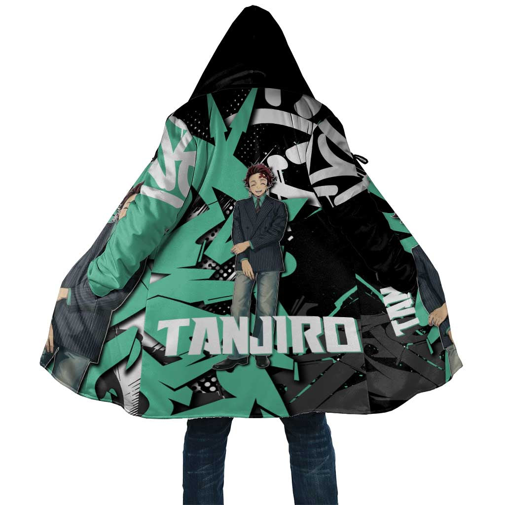 Kamado Tanjiro Demon Slayer Cloak Black Graffiti Anime Graphic