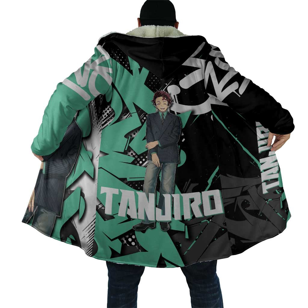 Kamado Tanjiro Demon Slayer Cloak Black Graffiti Anime Graphic