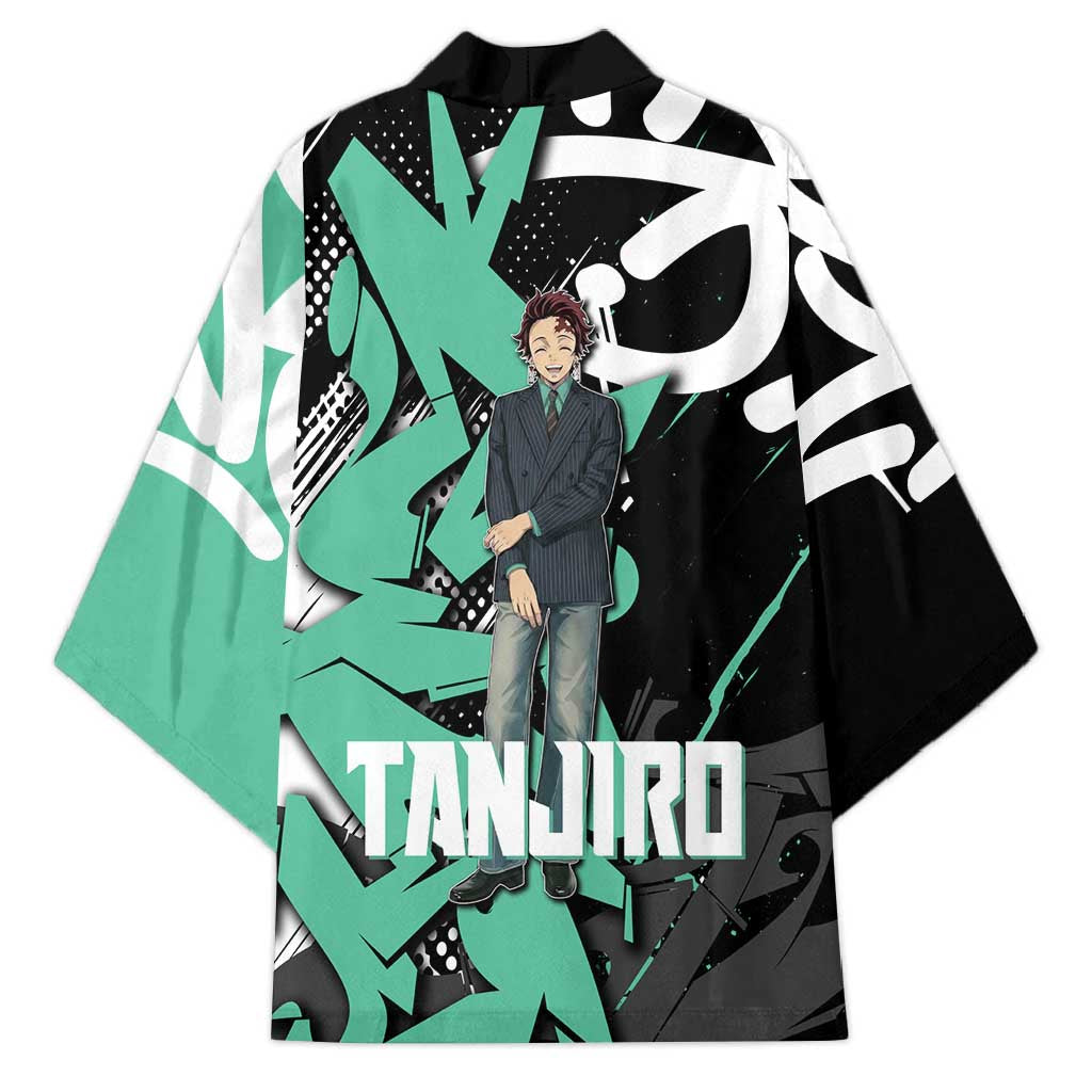 Kamado Tanjiro Demon Slayer Kimono Black Graffiti Anime Graphic