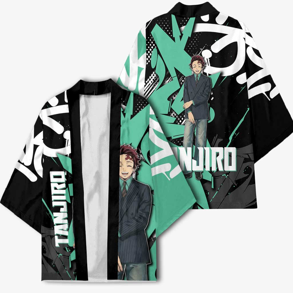 Kamado Tanjiro Demon Slayer Kimono Black Graffiti Anime Graphic
