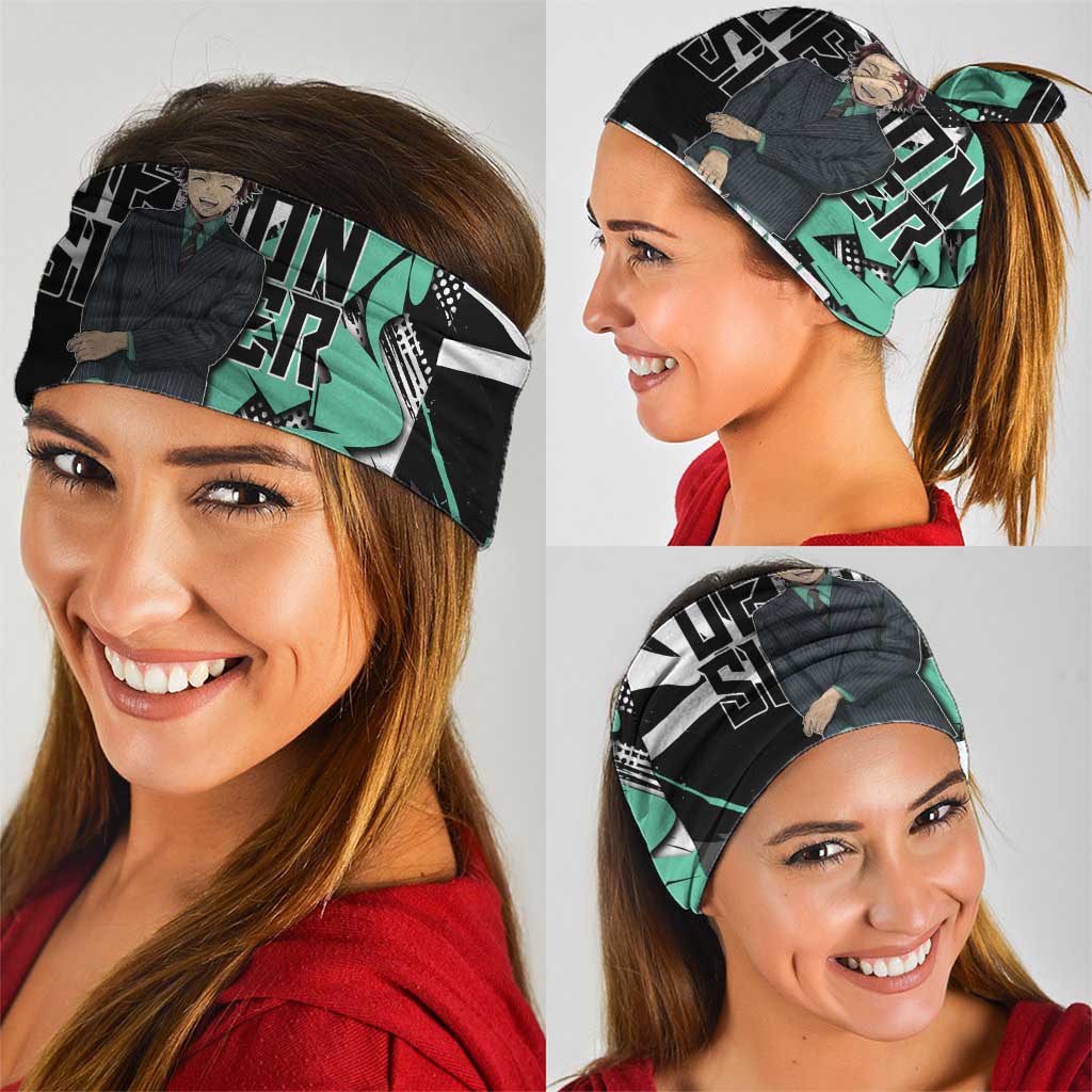 Kamado Tanjiro Demon Slayer Neck Gaiter Black Graffiti Anime Graphic