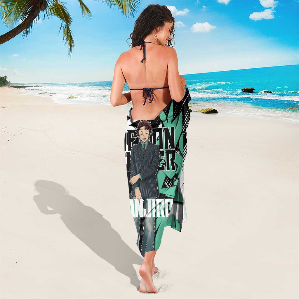 Kamado Tanjiro Demon Slayer Sarong Black Graffiti Anime Graphic