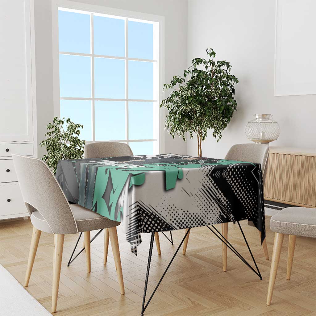 Kamado Tanjiro Demon Slayer Tablecloth Black Graffiti Anime Graphic