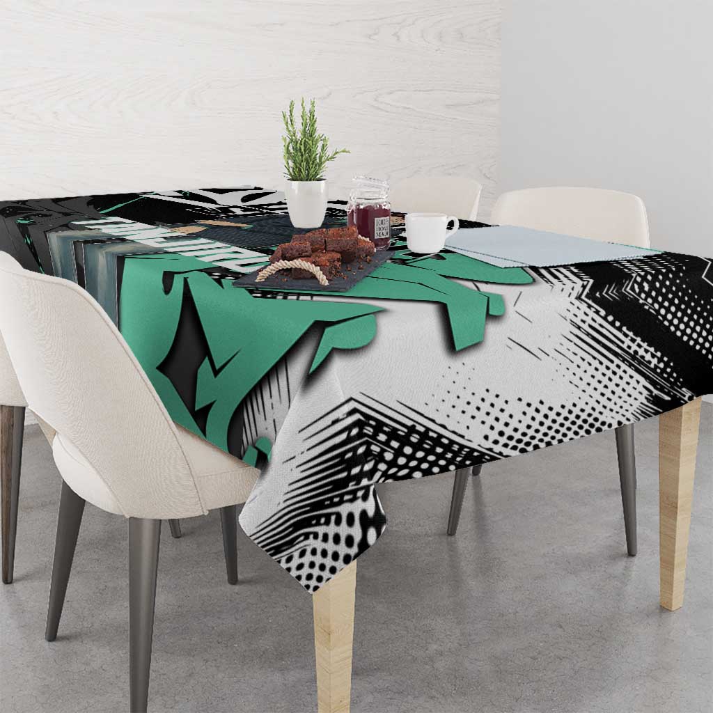 Kamado Tanjiro Demon Slayer Tablecloth Black Graffiti Anime Graphic