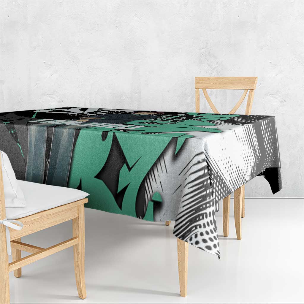 Kamado Tanjiro Demon Slayer Tablecloth Black Graffiti Anime Graphic