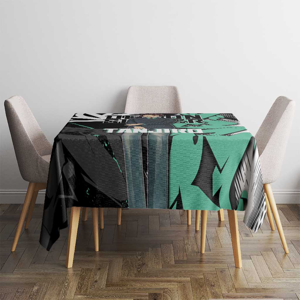 Kamado Tanjiro Demon Slayer Tablecloth Black Graffiti Anime Graphic