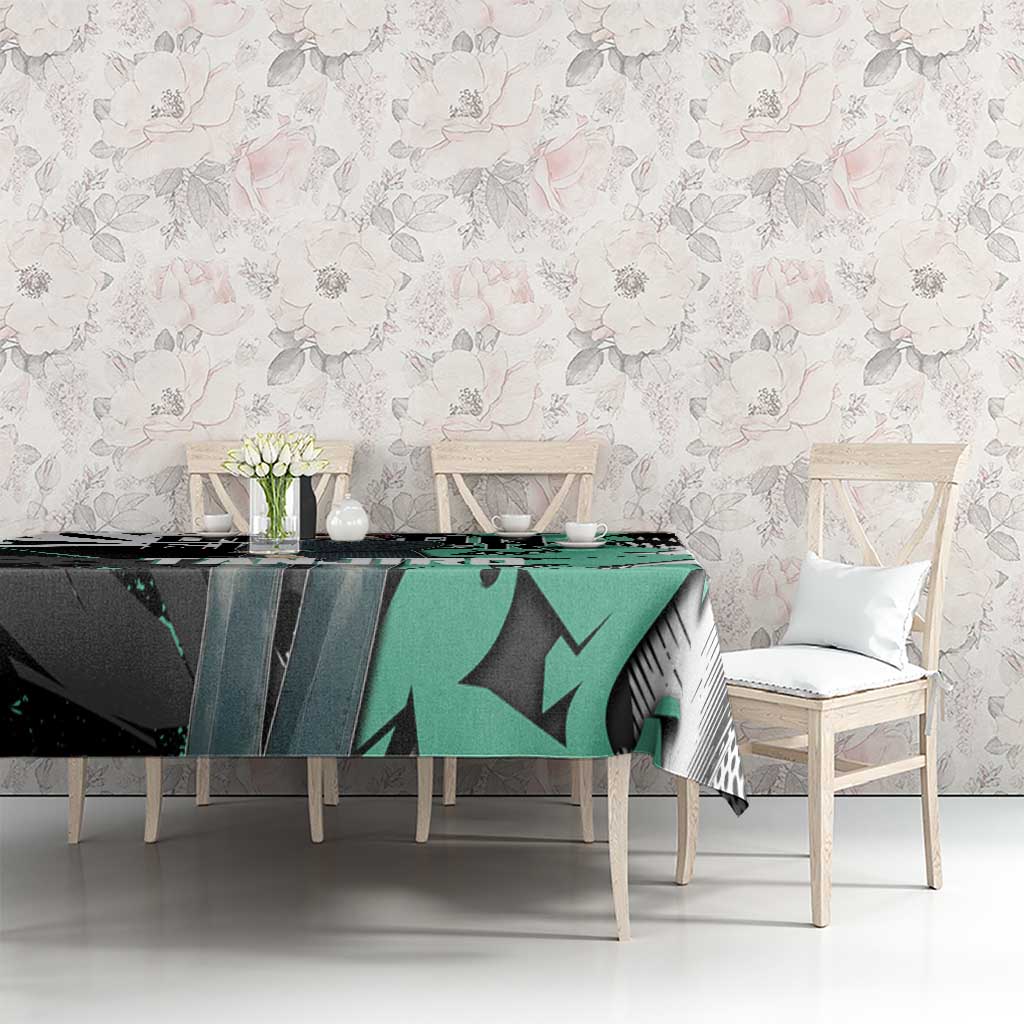 Kamado Tanjiro Demon Slayer Tablecloth Black Graffiti Anime Graphic