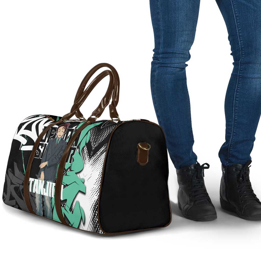 Kamado Tanjiro Demon Slayer Travel Bag Black Graffiti Anime Graphic