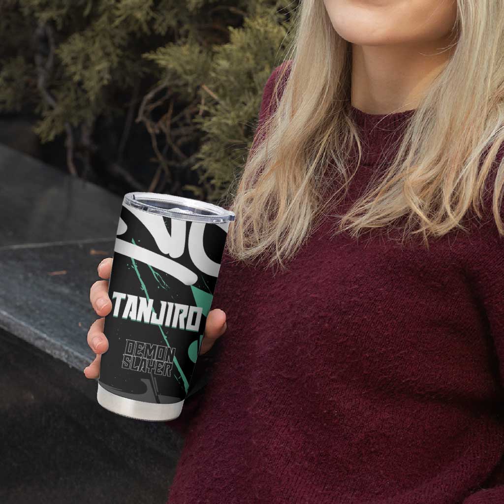 Kamado Tanjiro Demon Slayer Tumbler Cup Black Graffiti Anime Graphic