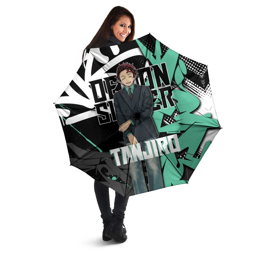 Kamado Tanjiro Demon Slayer Umbrella Black Graffiti Anime Graphic