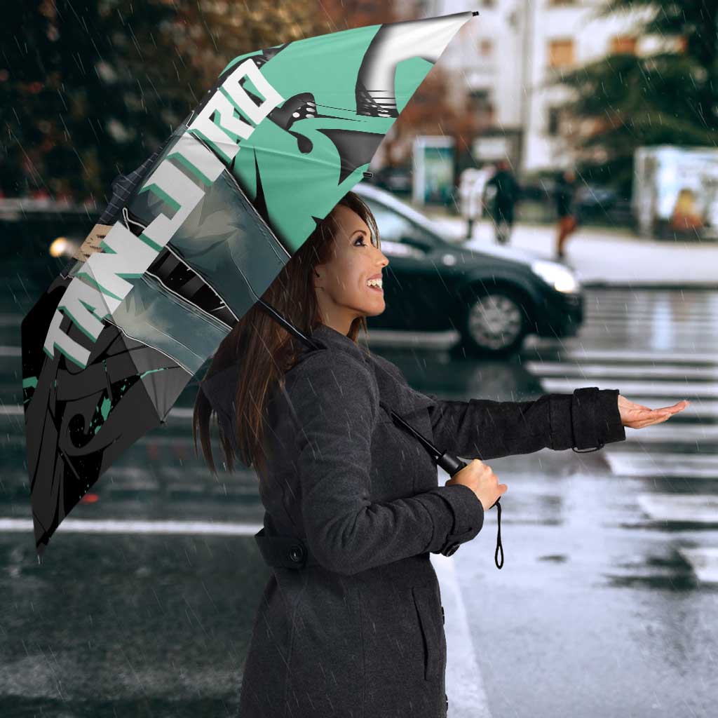 Kamado Tanjiro Demon Slayer Umbrella Black Graffiti Anime Graphic