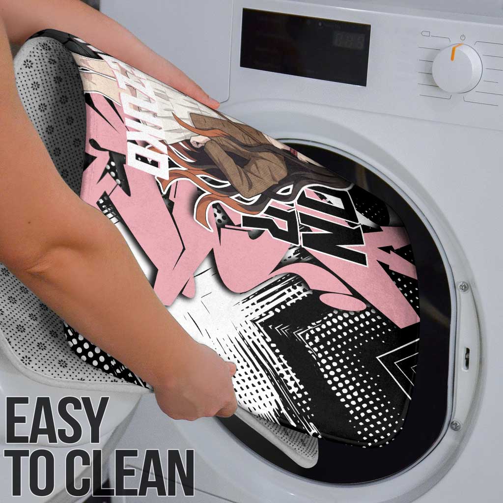 Kamado Nezuko Demon Slayer Bathroom Set Pink & Black Graffiti Anime Graphic