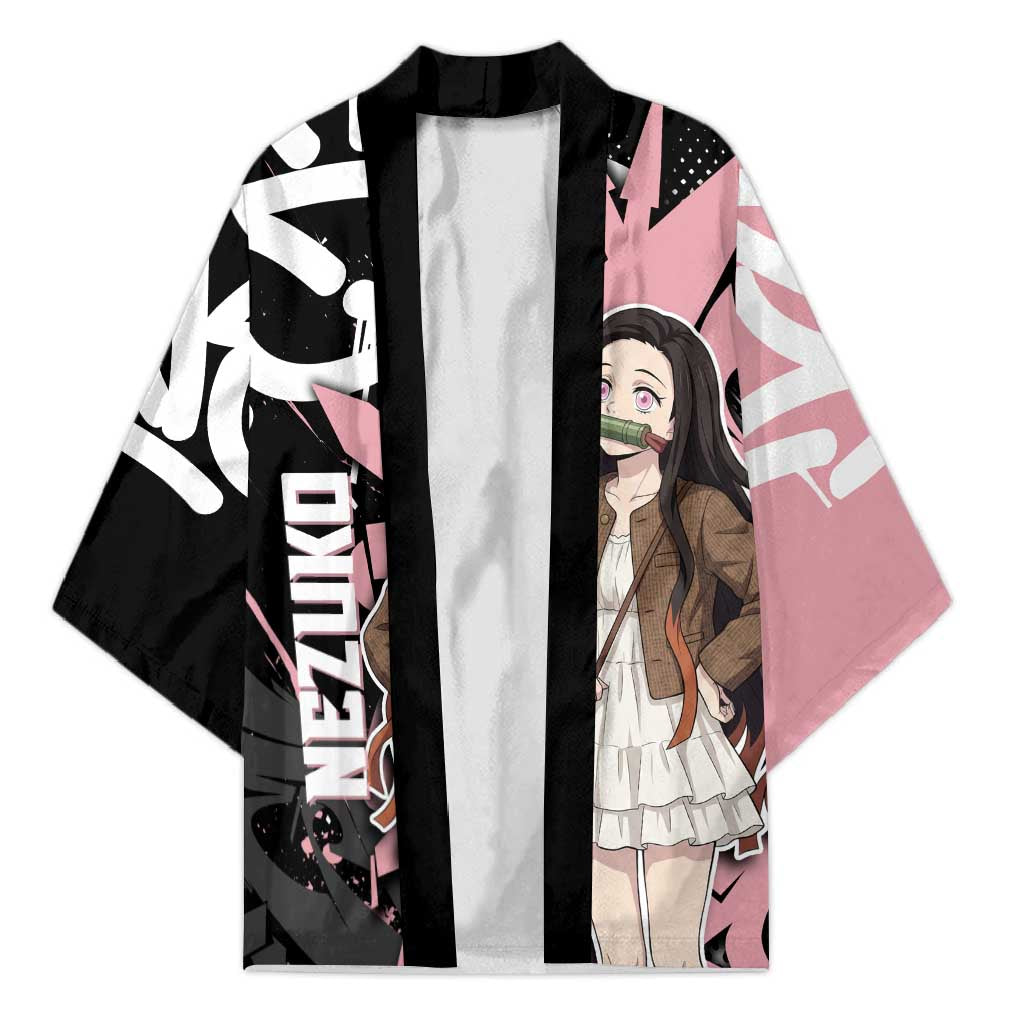 Kamado Nezuko Demon Slayer Kimono Pink & Black Graffiti Anime Graphic