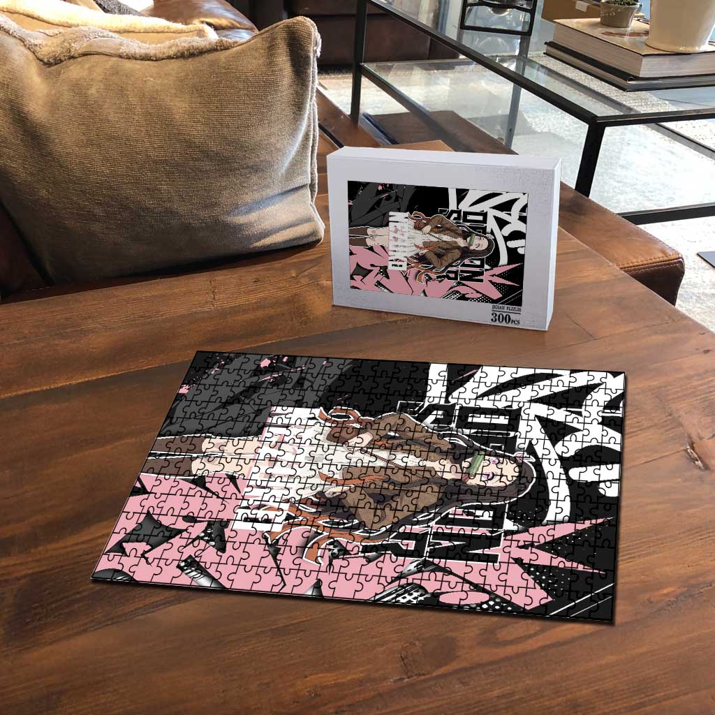 Kamado Nezuko Demon Slayer Puzzle Pink & Black Graffiti Anime Graphic