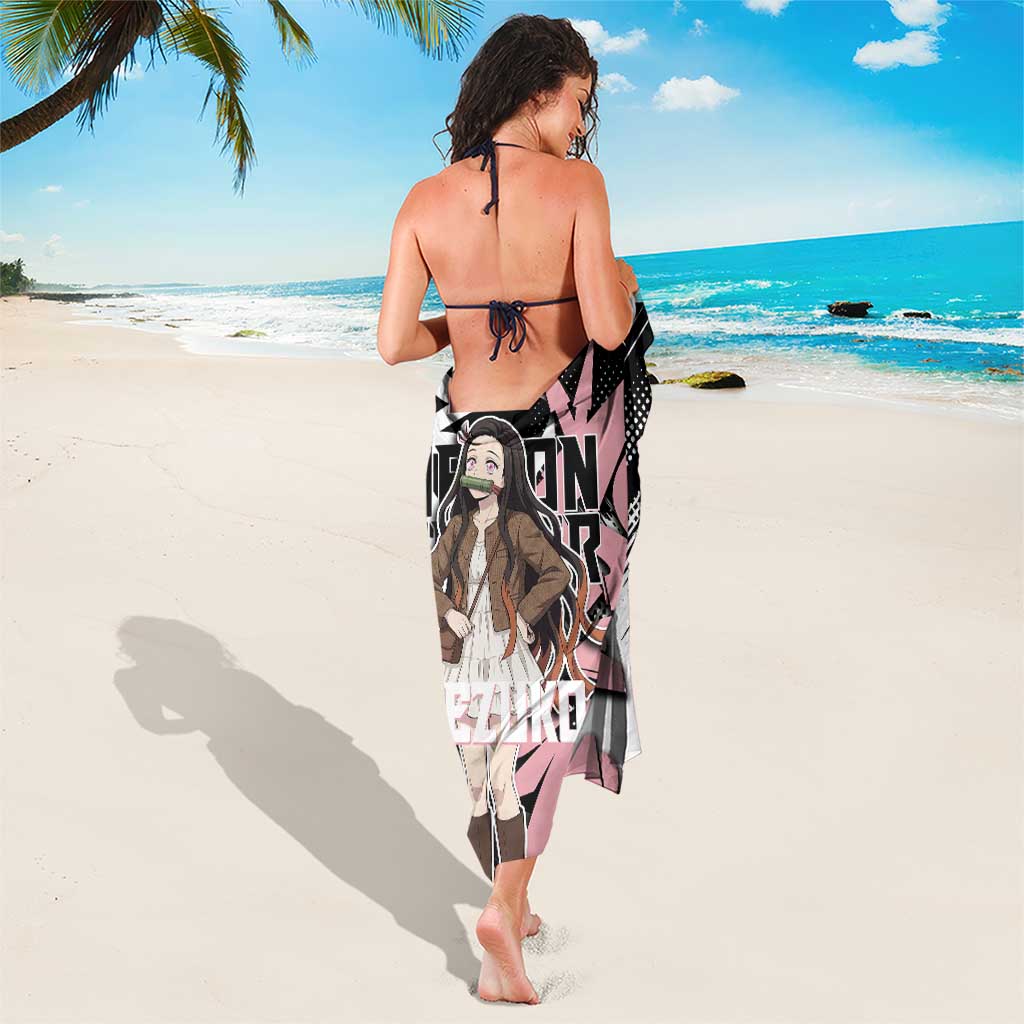 Kamado Nezuko Demon Slayer Sarong Pink & Black Graffiti Anime Graphic