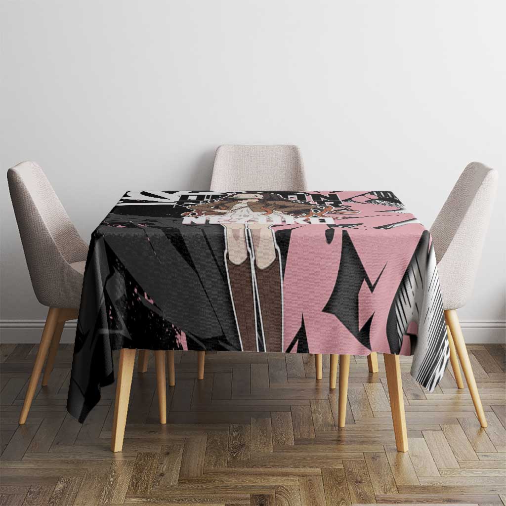 Kamado Nezuko Demon Slayer Tablecloth Pink & Black Graffiti Anime Graphic