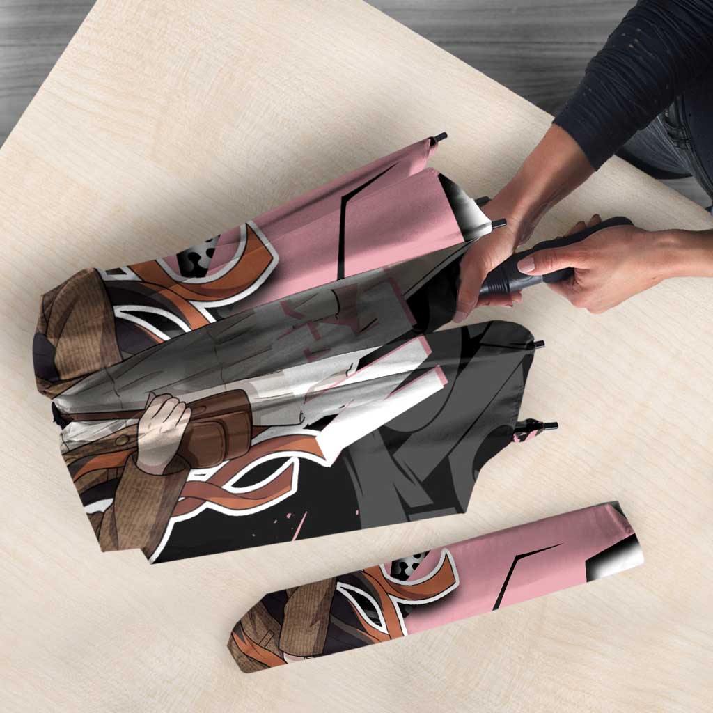 Kamado Nezuko Demon Slayer Umbrella Pink & Black Graffiti Anime Graphic