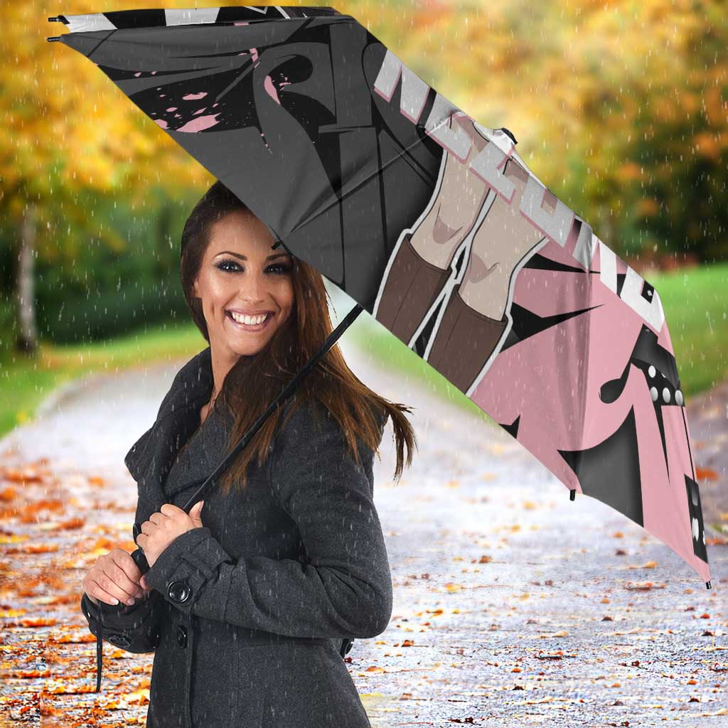 Kamado Nezuko Demon Slayer Umbrella Pink & Black Graffiti Anime Graphic