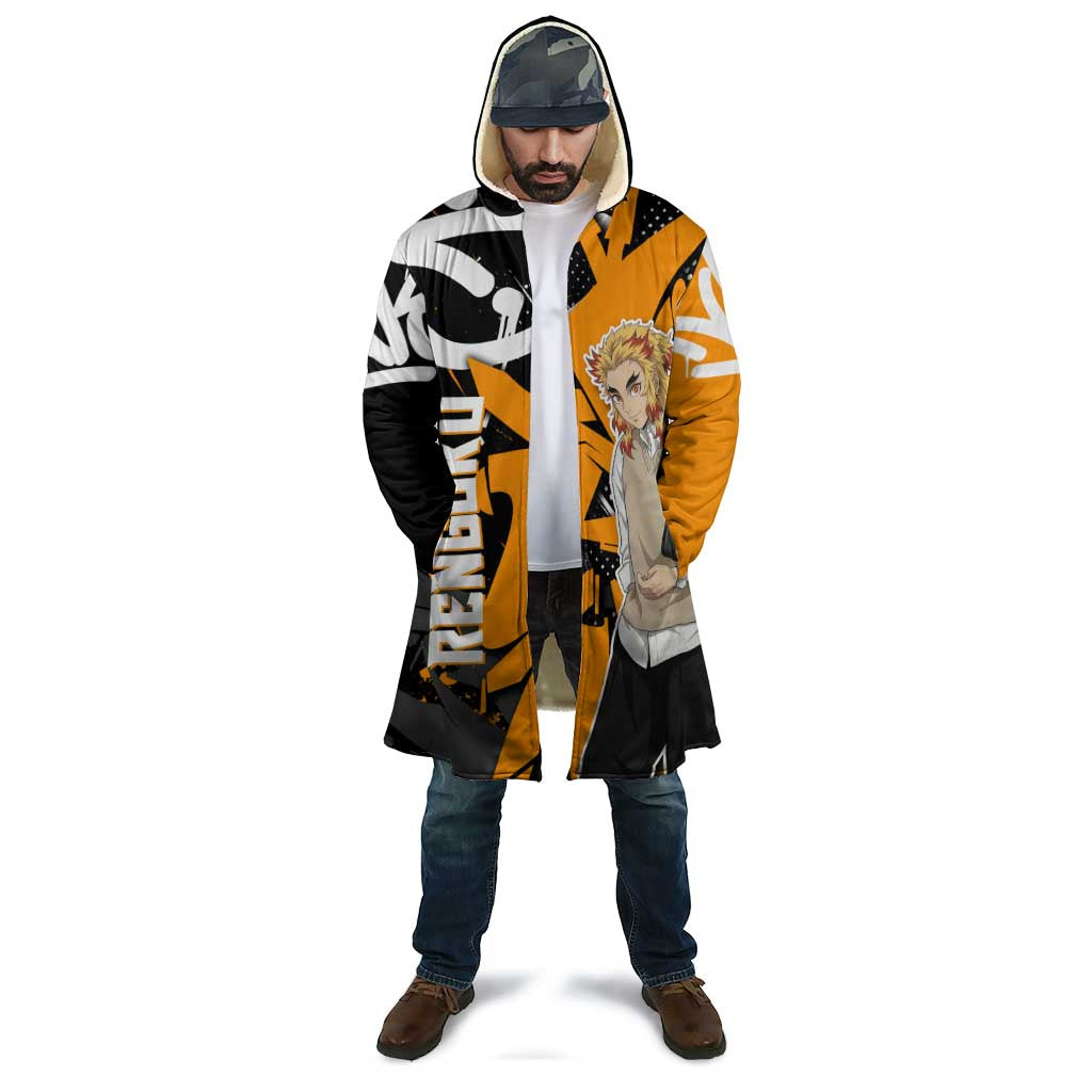 Kyojuro Rengoku Demon Slayer Cloak Orange & Black Graffiti Anime