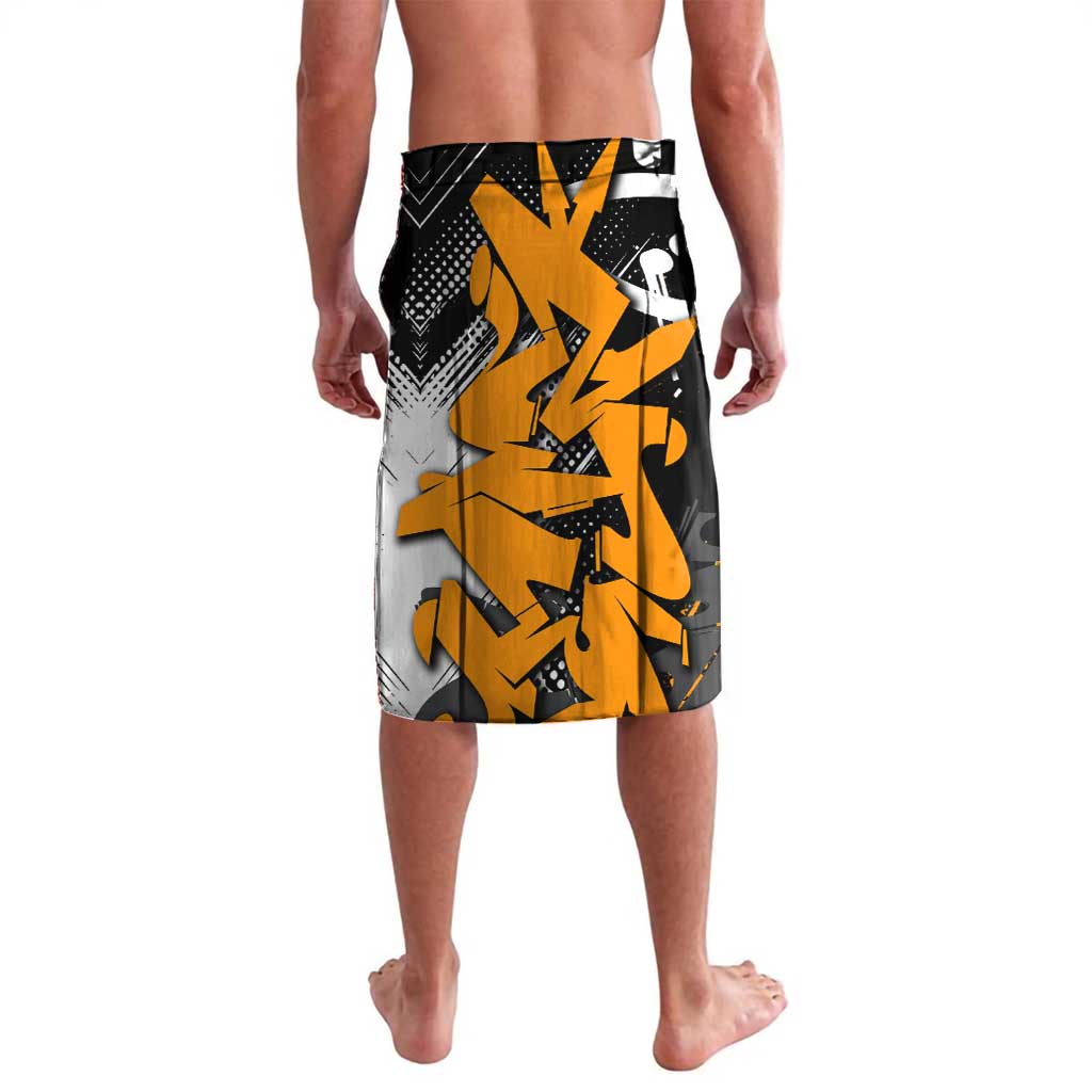 Kyojuro Rengoku Demon Slayer Lavalava Orange & Black Graffiti Anime