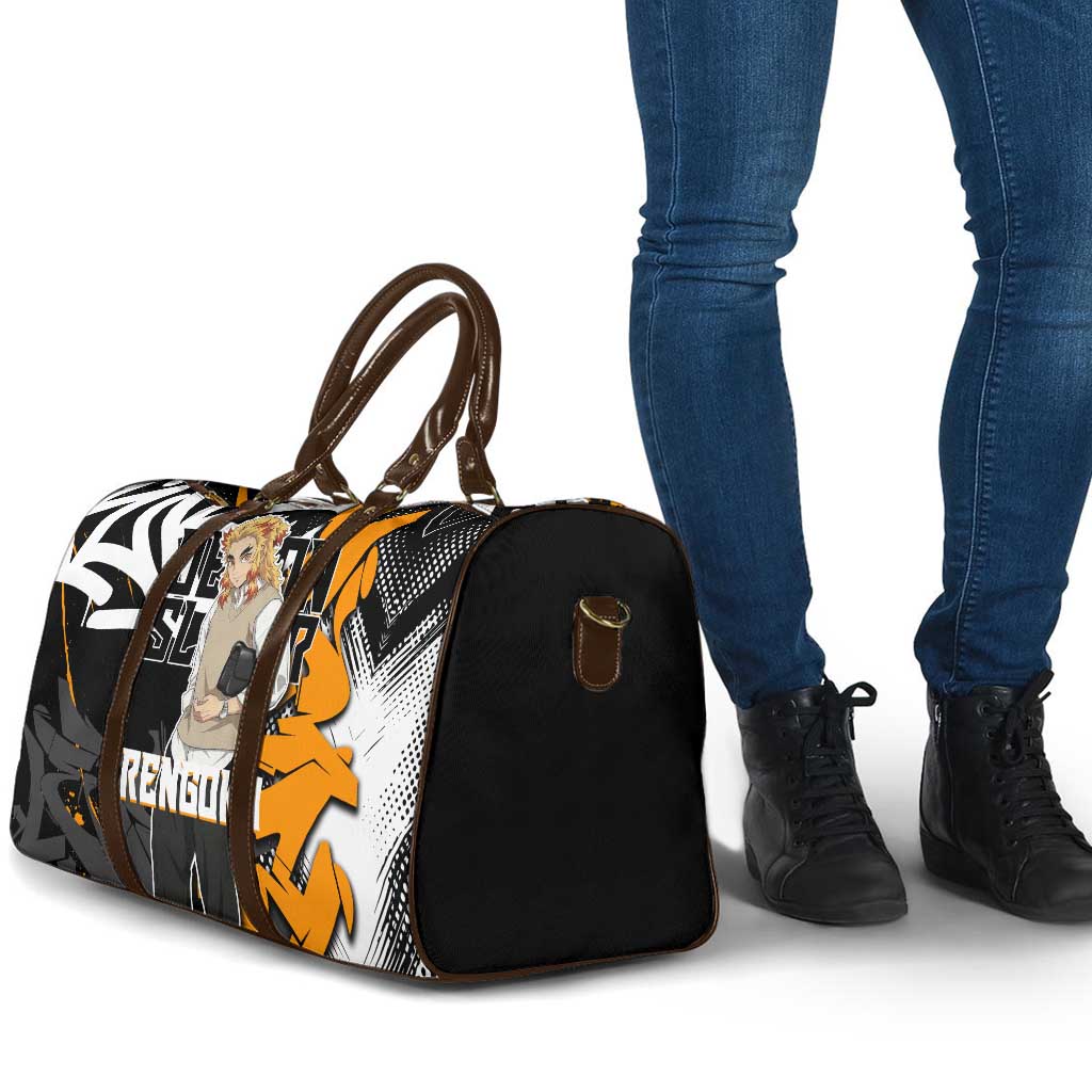 Kyojuro Rengoku Demon Slayer Travel Bag Orange & Black Graffiti Anime