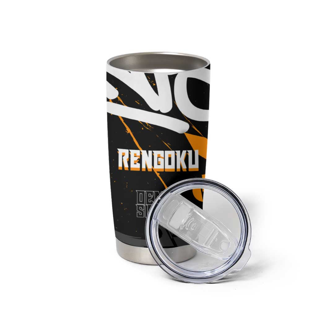 Kyojuro Rengoku Demon Slayer Tumbler Cup Orange & Black Graffiti Anime