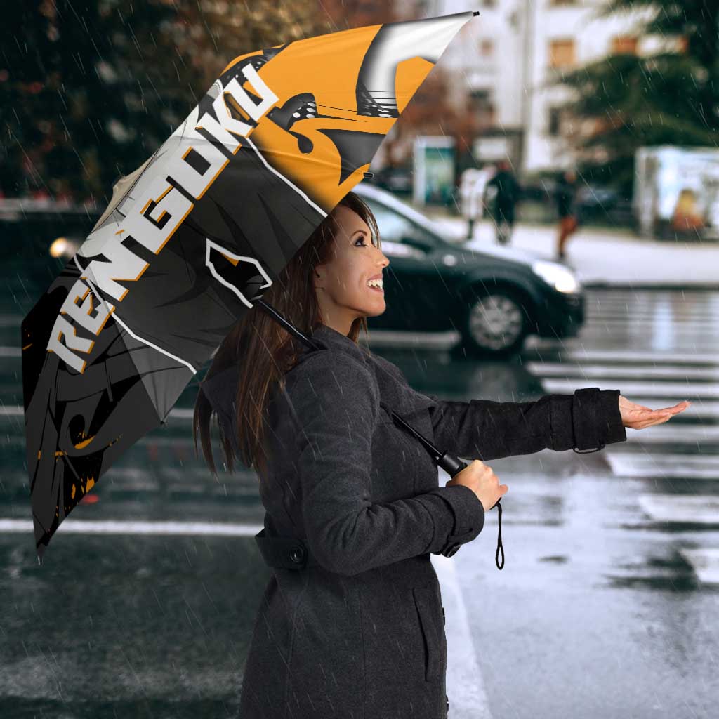 Kyojuro Rengoku Demon Slayer Umbrella Orange & Black Graffiti Anime