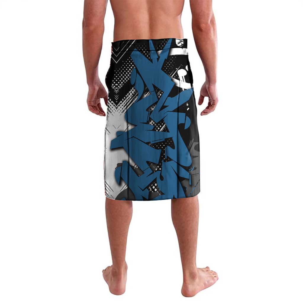 Hashibira Inosuke Demon Slayer Lavalava Blue & Black Graffiti Anime