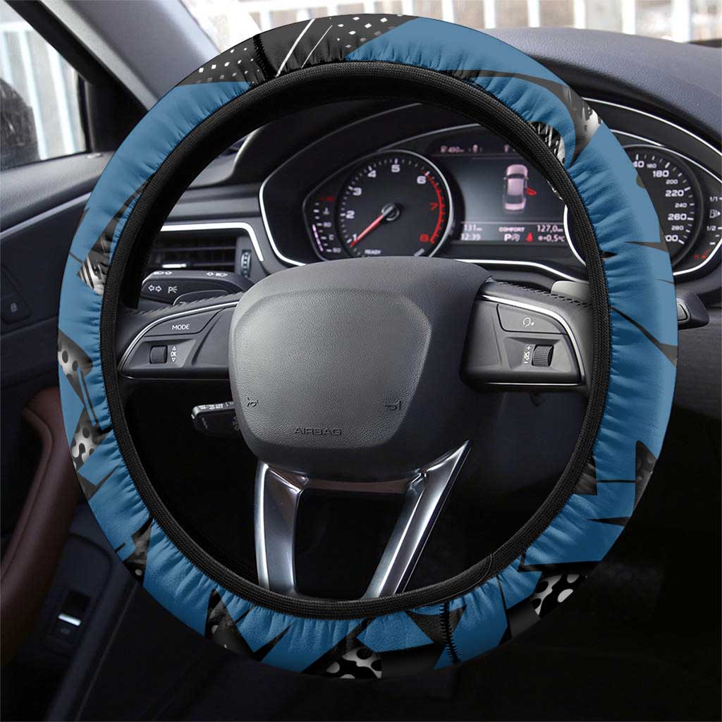 Hashibira Inosuke Demon Slayer Steering Wheel Cover Blue & Black Graffiti Anime