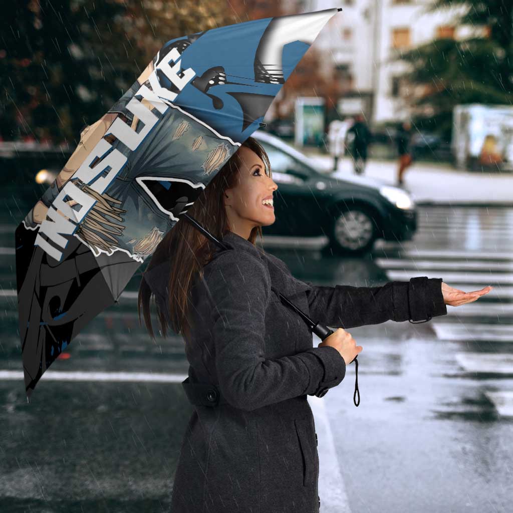 Hashibira Inosuke Demon Slayer Umbrella Blue & Black Graffiti Anime
