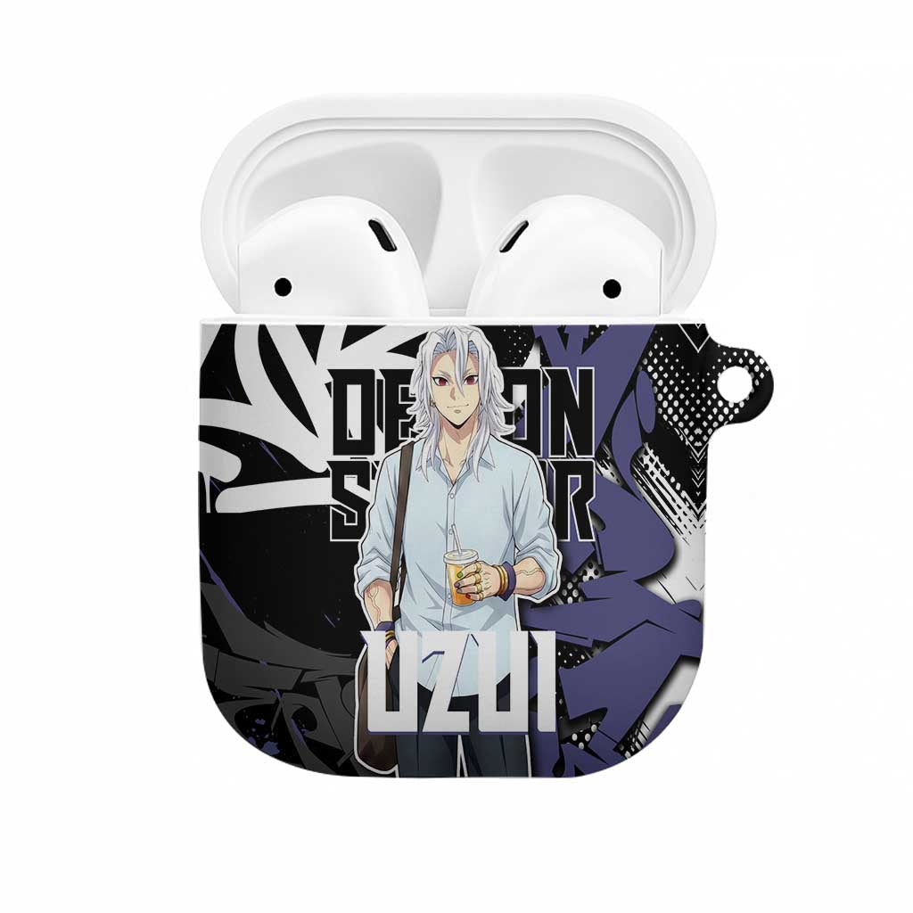 Uzui Tengen Demon Slayer AirPods Case Purple & Black Graffiti Anime