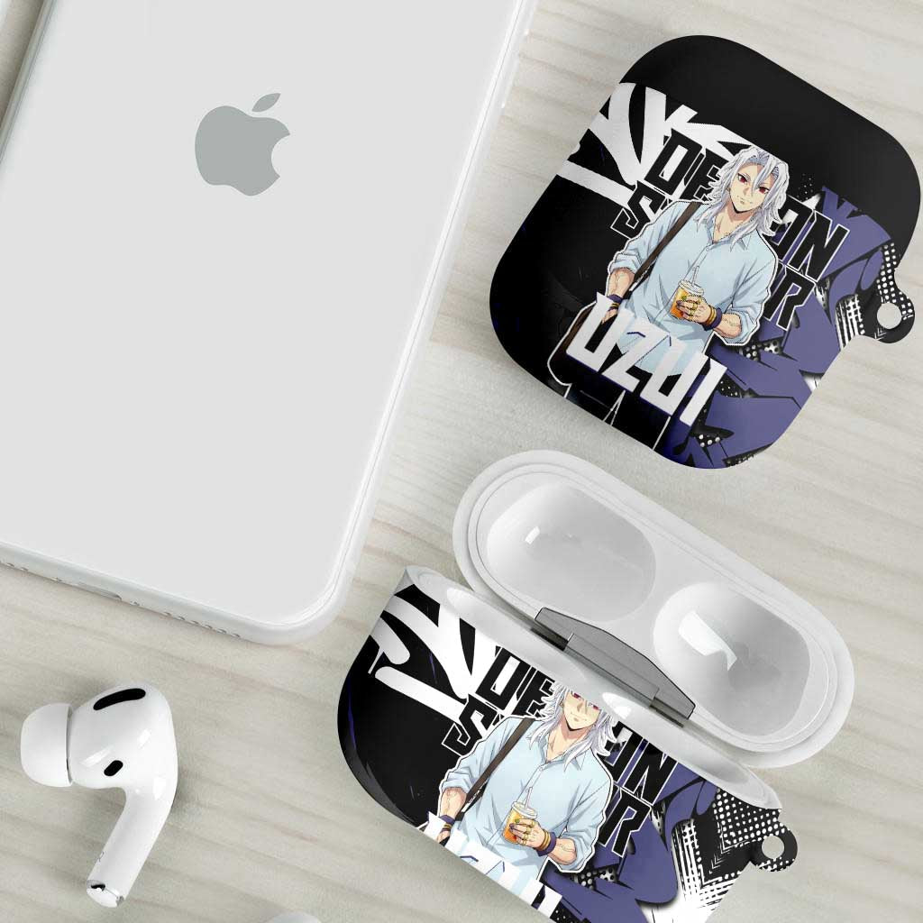 Uzui Tengen Demon Slayer AirPods Case Purple & Black Graffiti Anime