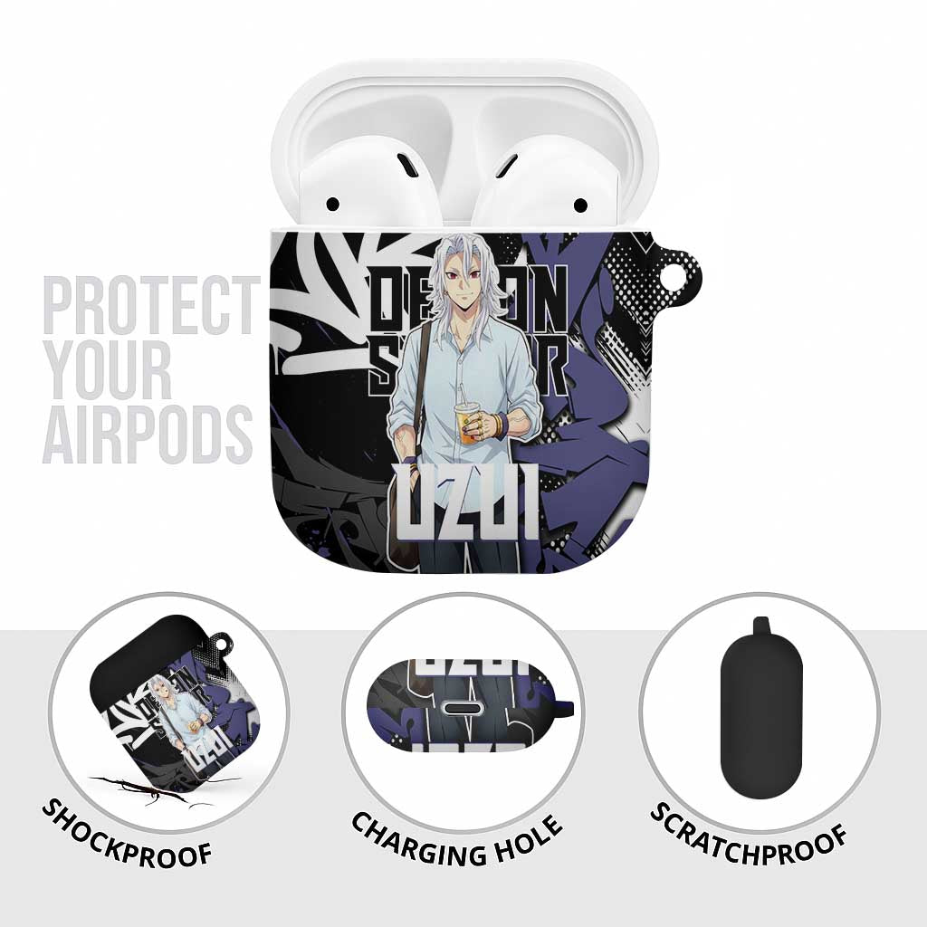 Uzui Tengen Demon Slayer AirPods Case Purple & Black Graffiti Anime