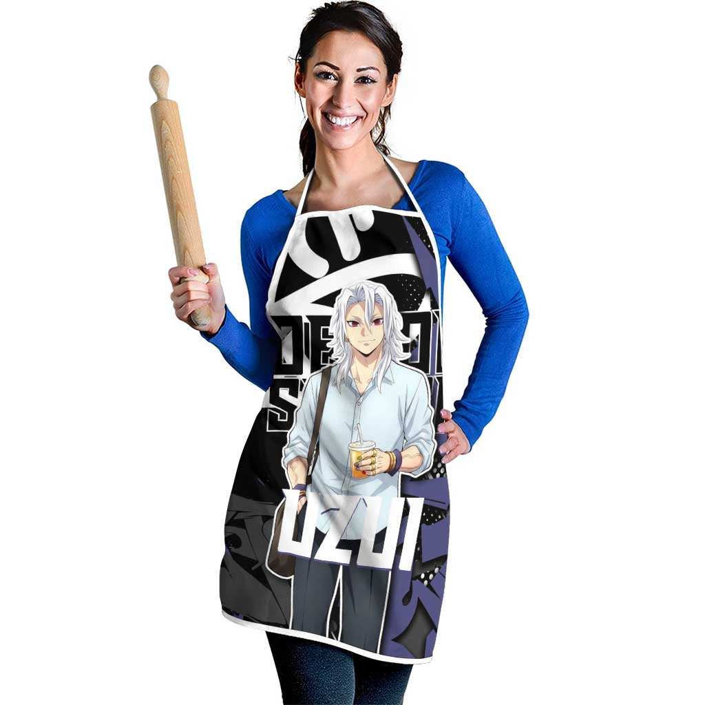 Uzui Tengen Demon Slayer Apron Purple & Black Graffiti Anime