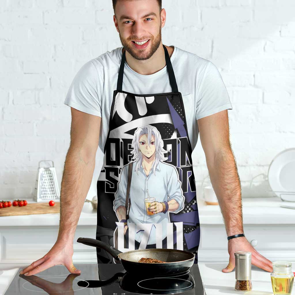 Uzui Tengen Demon Slayer Apron Purple & Black Graffiti Anime