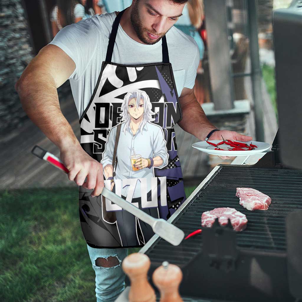 Uzui Tengen Demon Slayer Apron Purple & Black Graffiti Anime