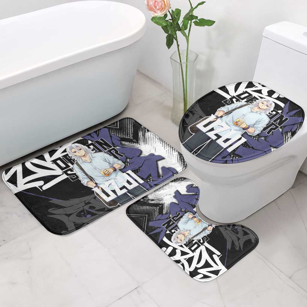 Uzui Tengen Demon Slayer Bathroom Set Purple & Black Graffiti Anime