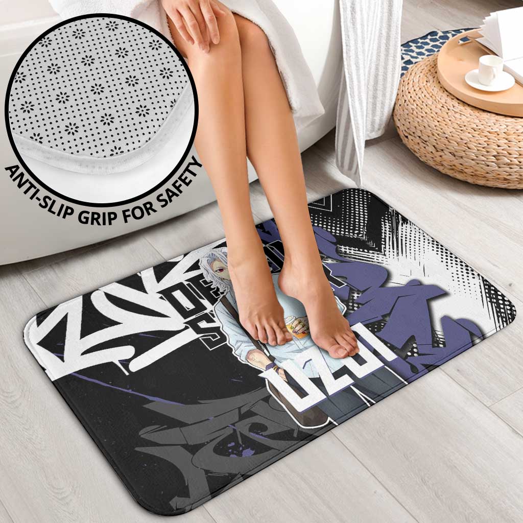 Uzui Tengen Demon Slayer Bathroom Set Purple & Black Graffiti Anime