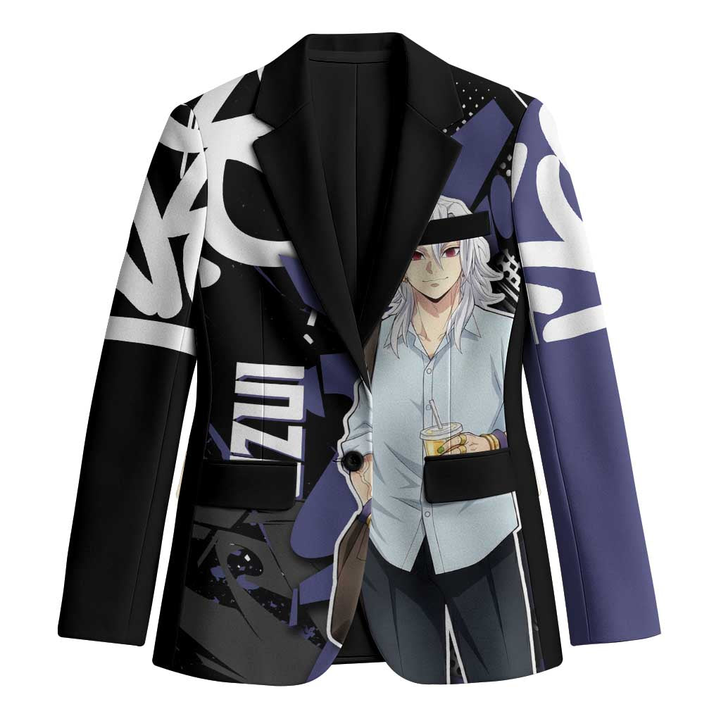 Uzui Tengen Demon Slayer Blazer Purple & Black Graffiti Anime