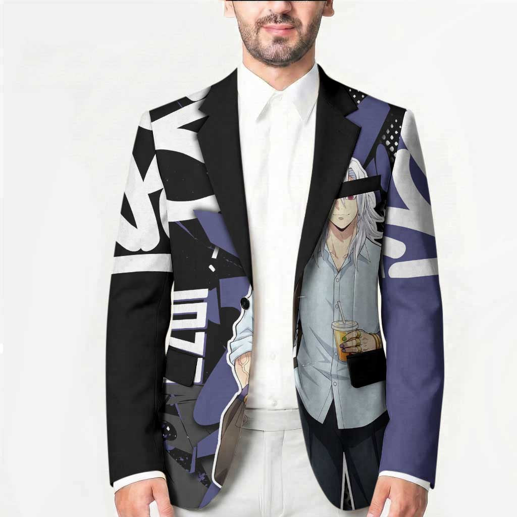 Uzui Tengen Demon Slayer Blazer Purple & Black Graffiti Anime