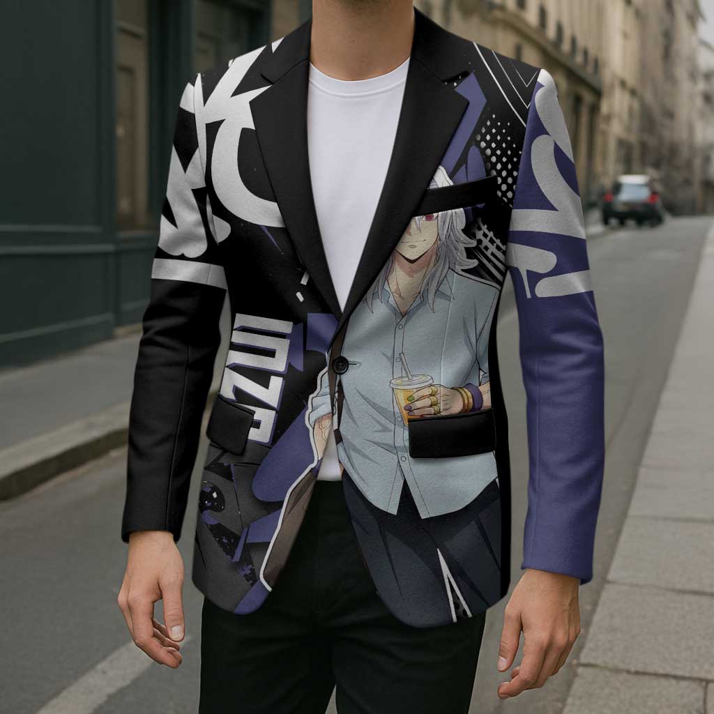 Uzui Tengen Demon Slayer Blazer Purple & Black Graffiti Anime