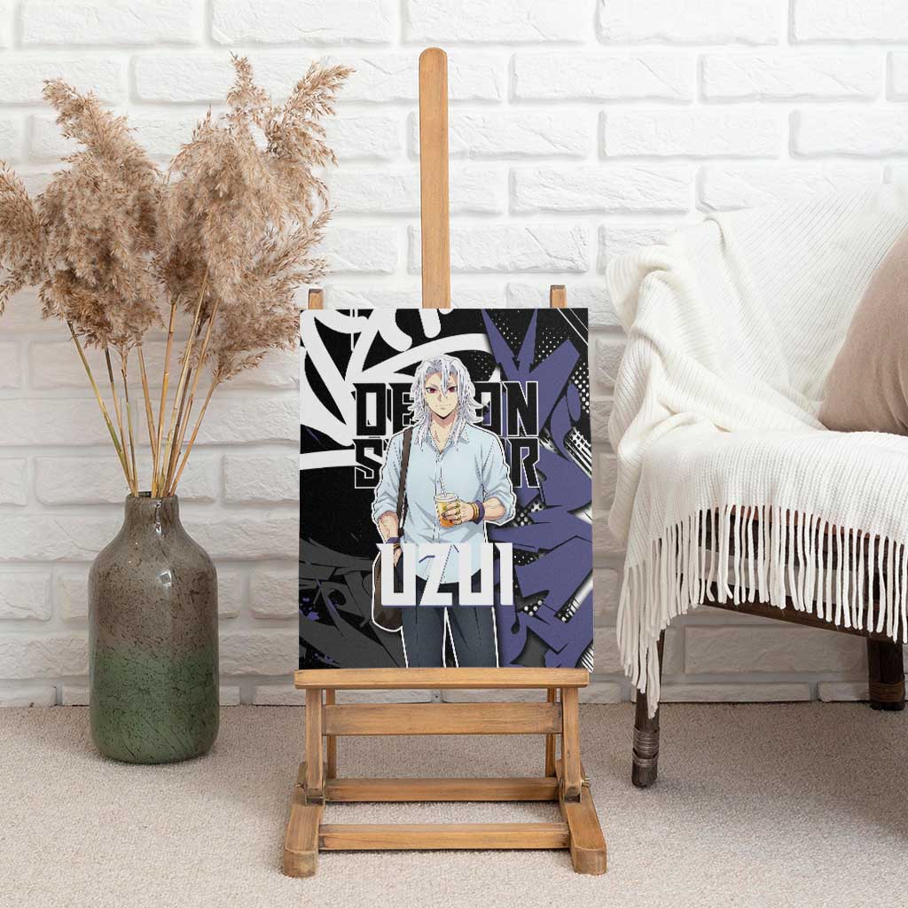Uzui Tengen Demon Slayer Canvas Wall Art Purple & Black Graffiti Anime