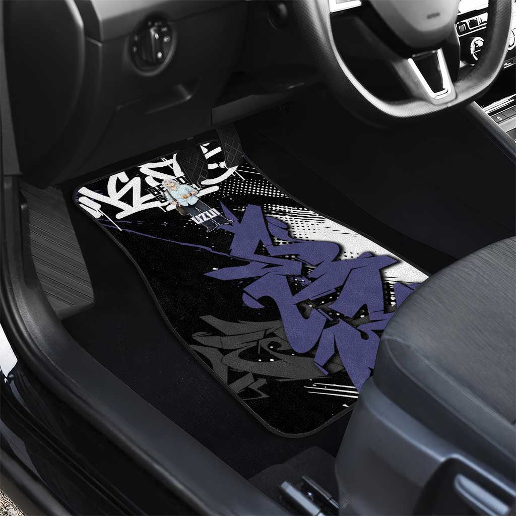 Uzui Tengen Demon Slayer Car Mats Purple & Black Graffiti Anime