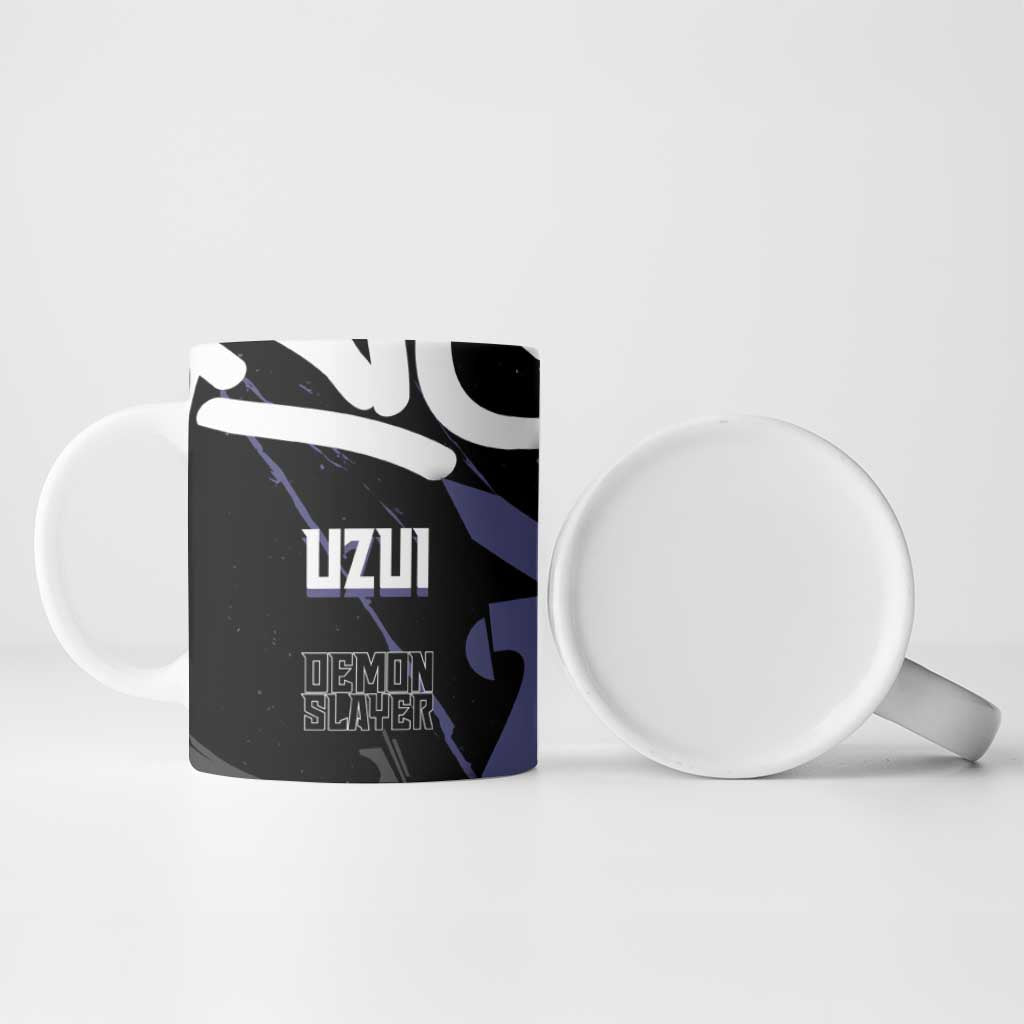 Uzui Tengen Demon Slayer Ceramic Mug Purple & Black Graffiti Anime