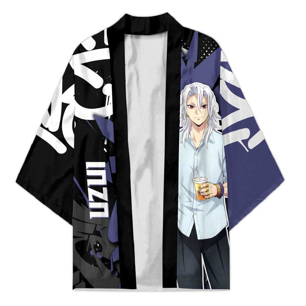 Uzui Tengen Demon Slayer Kimono Purple & Black Graffiti Anime