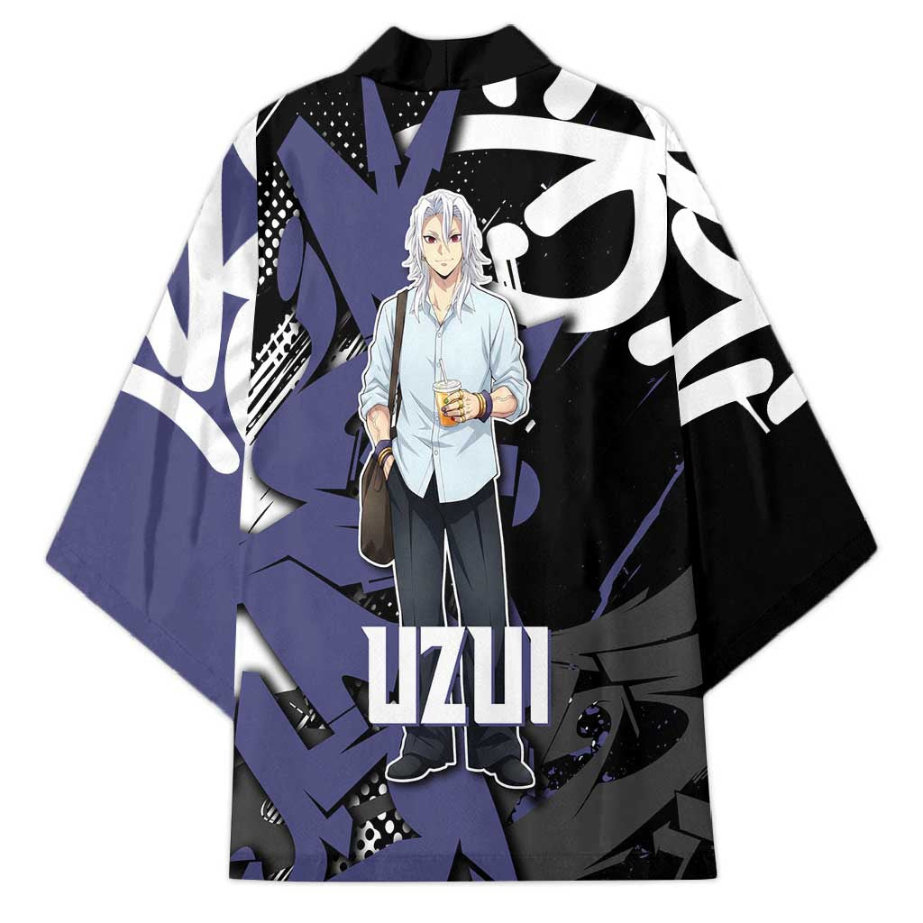 Uzui Tengen Demon Slayer Kimono Purple & Black Graffiti Anime