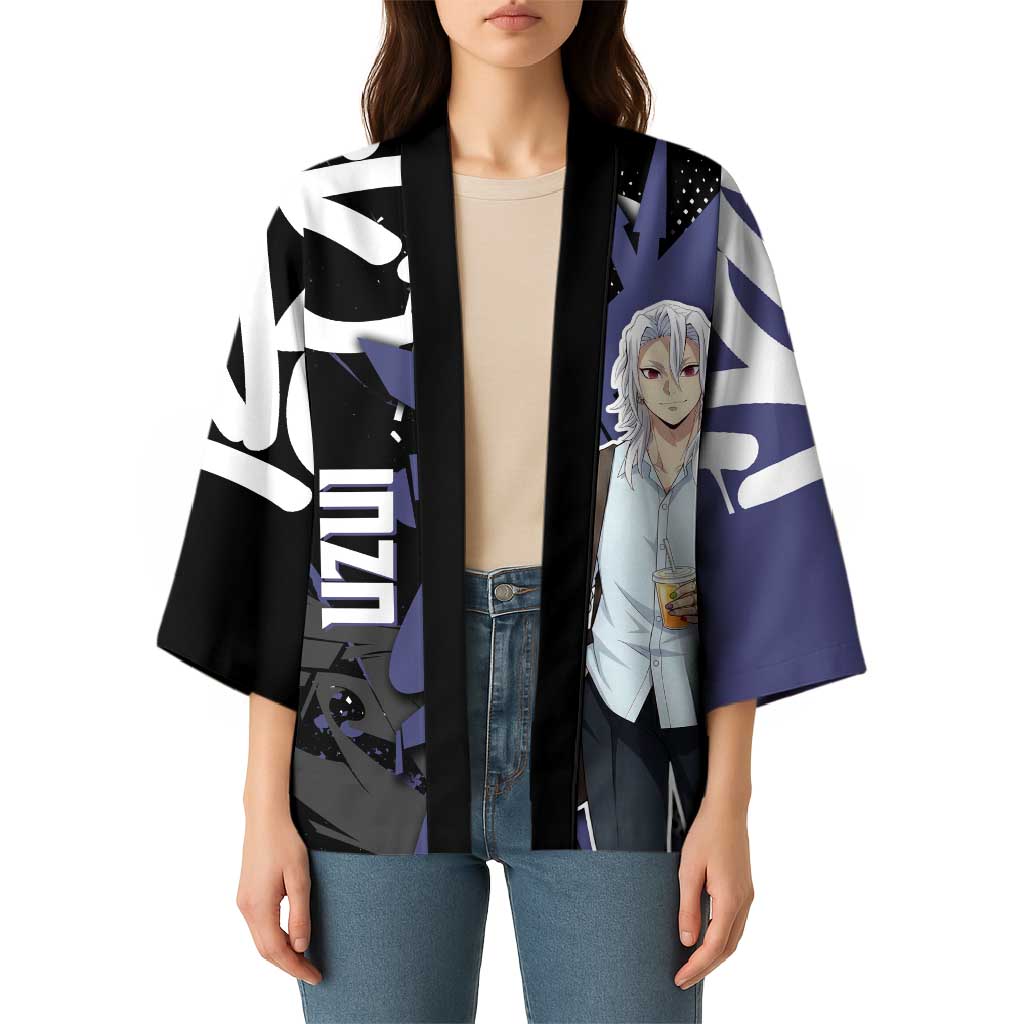 Uzui Tengen Demon Slayer Kimono Purple & Black Graffiti Anime