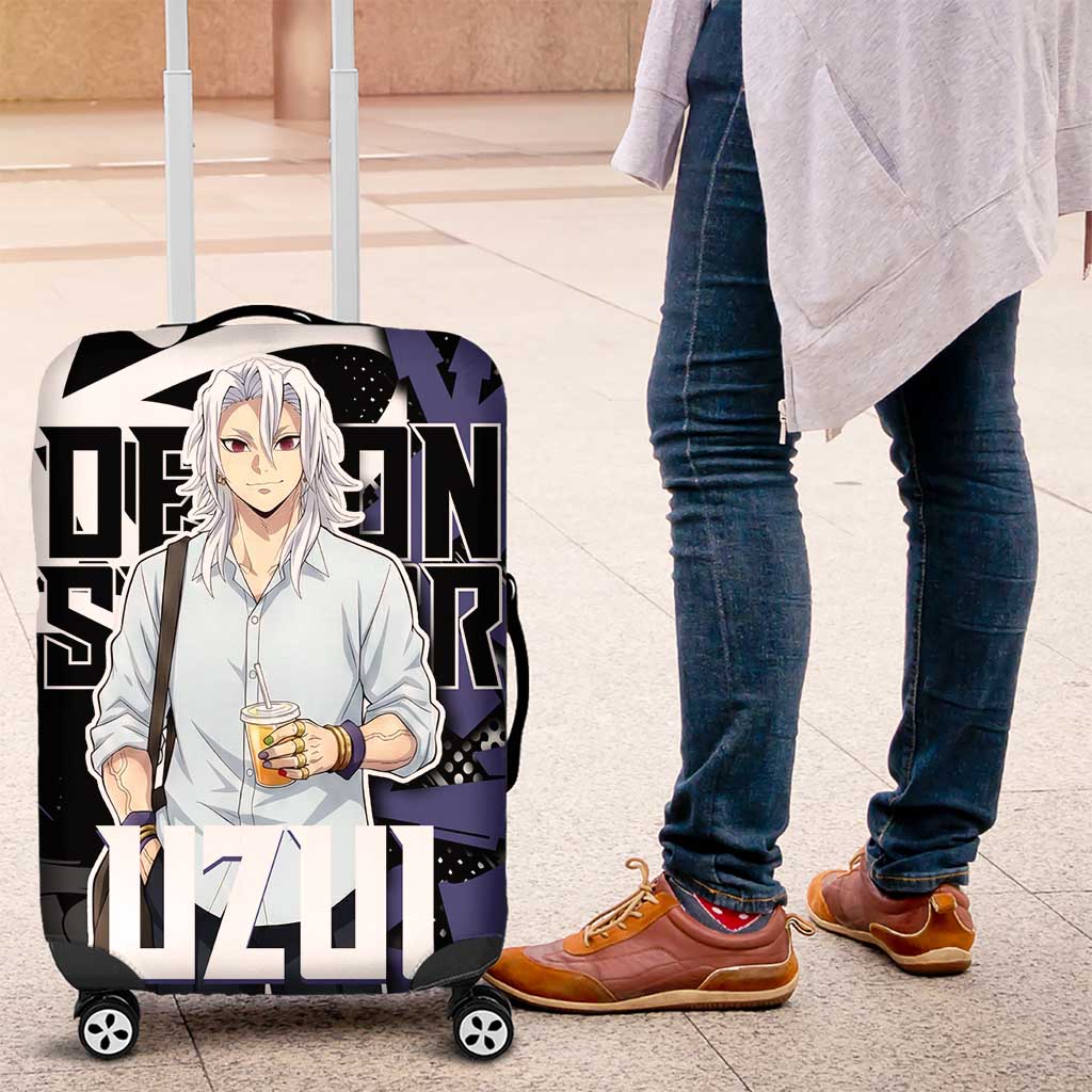 Uzui Tengen Demon Slayer Luggage Cover Purple & Black Graffiti Anime